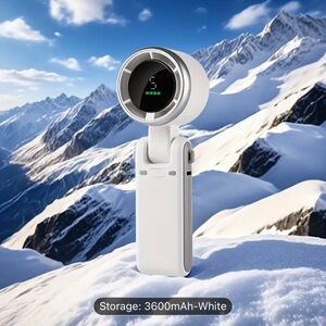 Portable Outdoor Handheld Mini Fan, White